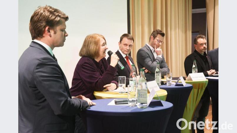 Bei unserer Podiumsdiskussion der Weidener OB-Kandidaten spielten sich Sonja Schuhmacher (Grüne) und Ali Daniel Zant (Linke, rechts) noch teilweise die Bälle zu. Dann wurden sie zu Fraktionskollegen – und zu Gegnern. Bild: Gabi Schönberger