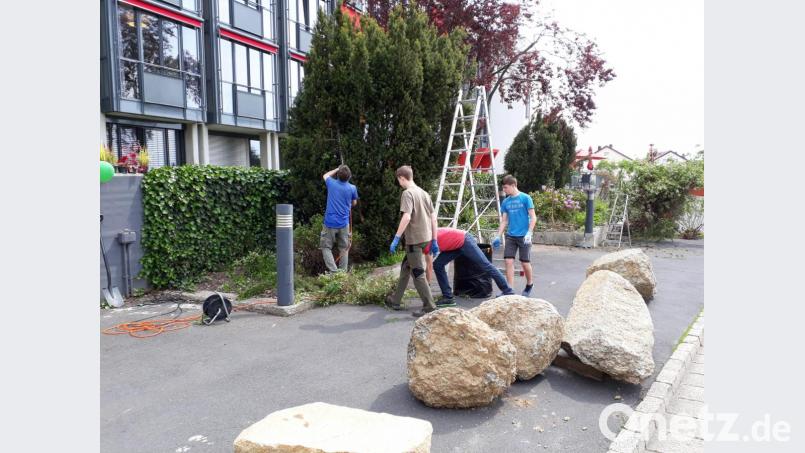Die Ministranten bei ihrer 72-Stunden-Aktion Bild: exb