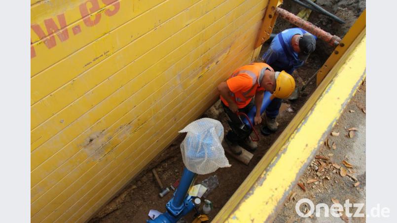 Die Wasserversorgung in der Gemeinde bleibt ein zentrales Thema. Das Bild zeigt den Leitungsbau "Am Schulberg" in Rottendorf. Diese Maßnahme ist zwischenzeitlich abgeschlossen. Archivbild: ral