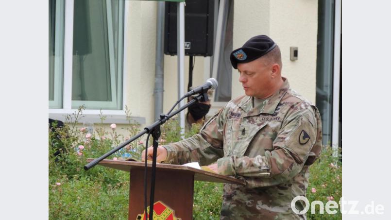 Command Sergeant Major Micheal D. Sutterfield verabschiedet sich. Bild: mor