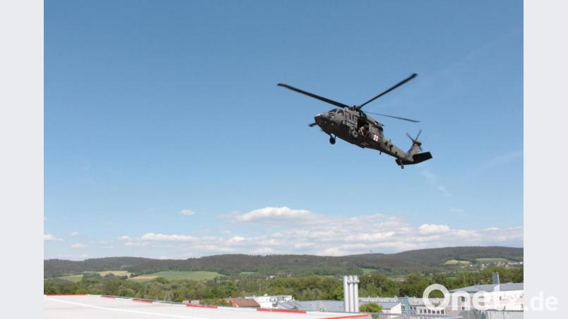 Die US Army befindet sich im Landeanflug zum Weidener Klinikum. Bild: Klinikum Weiden