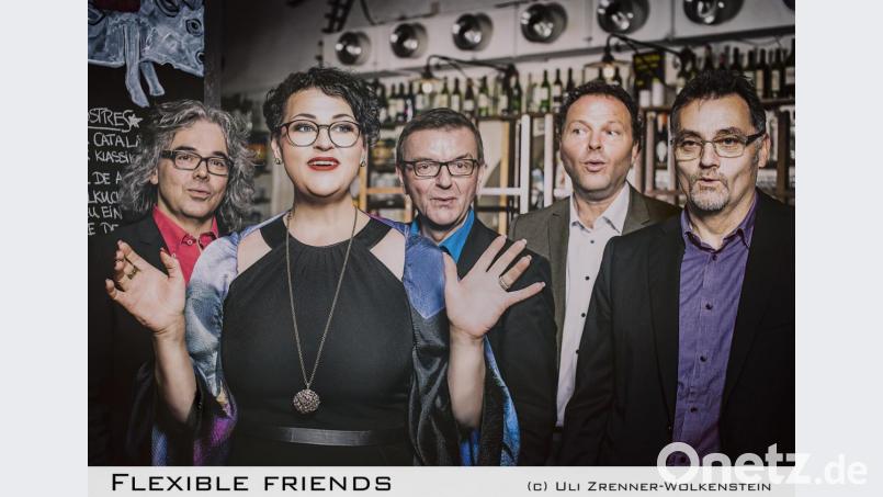 Nach 15 Wochen Zwangspause zurück auf die Bühne: Steffi Denk &amp; Flexible Friends: Markus Fritsch (Bass) Norbert Ziegler (Piano, Trompete) Martin &quot;Möpl&quot; Jungmayer (Saxofon) und Michael &quot;Scotty&quot; Gottwald (Schlagzeug) Bild: Uli Zrenner-Wolkenstein