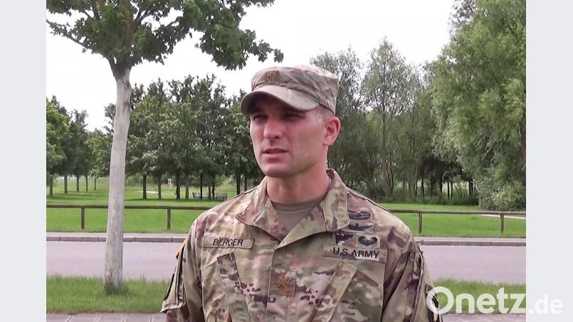 Major Jay Berger, US Soldat mit deutschen Vorfahren, ist das erste Mal in Deutschland. Bild: jma