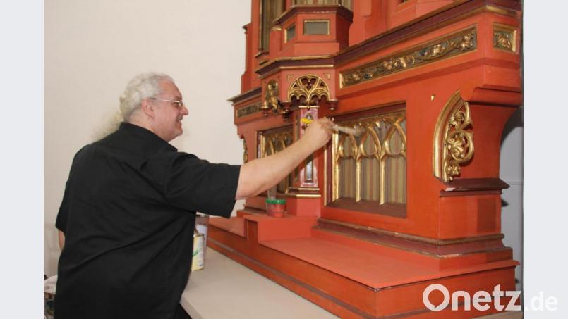 Die letzten Renovierungsarbeiten im Innern der Katharienenkirche laufen derzeit auf Hochtouren, damit sie zur großen Eröffnungsfeier am 30. Juni abgeschlossen sind. Bild: ads