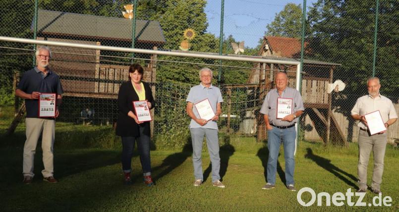Die ausscheidenden Mitglieder der SPD-Stadtratsfraktion (von links): Thomas Steiner, Andrea Haller-Trepesch, Peter Lehner, Hermann Völlger und Hermann Deichler. Bild: mfh