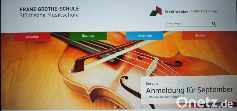 Die neue Homepage der Franz-Grothe-Musikschule. Bild: Bühner