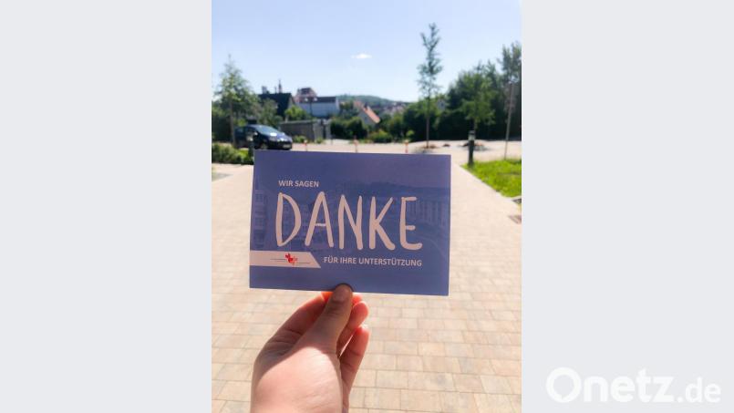 Das Dankeschön kommt mit einer eigens gestalteten Postkarte. Bild: M. Ehras (St. Anna Krankenhaus)/exb