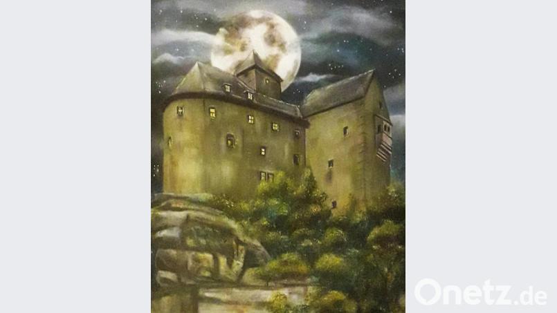 Die Burg Falkenberg, auch von Johannes Janner, kommt mit dem Mond im Hintergrund richtig mystisch rüber. Repro: rgr