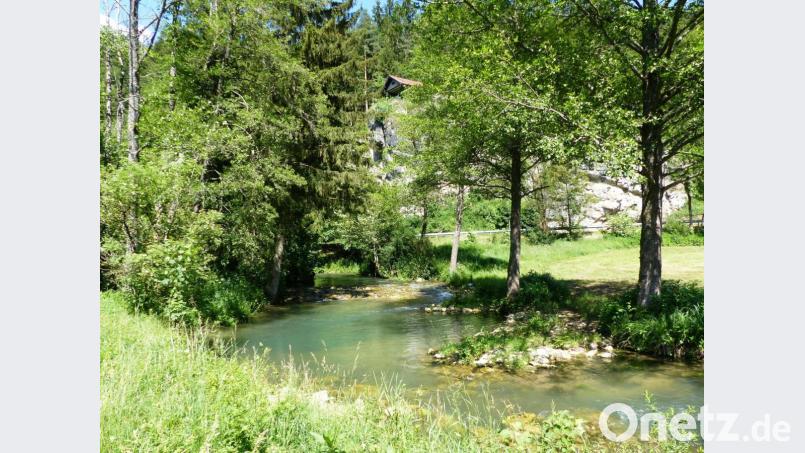 Beim ehemaligen Stauwehr am „Schwarzen Felsen“ ist durch die Felssicherungsmaßnahmen der vergangenen Jahre wieder ein altes Wochenendhaus sichtbar geworden, das stolz über dem Schwarzen Felsen thront. Bild: jp