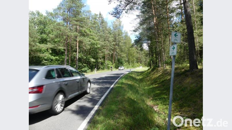 Zwischen Kirchenthumbach und der Holzmühle befinden sich NEW 43 und R 16 auf einer für Radfahrer gefährlichen gemeinsame Trasse. Bild: rn