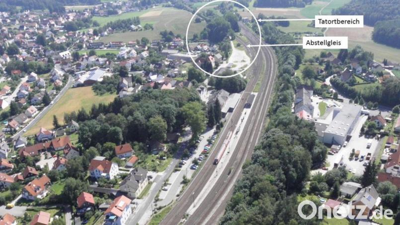 Der Bahnhof Neukirchen: Hier haben Unbekannte mindestens 1500 Liter Diesel abgezapft. Bild: Bundespolizei