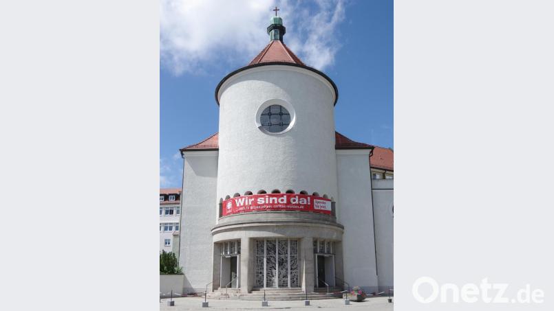 Das Hauptportal der ehemaligen Augustinerkirche in der Bismarckstraße, dem neuen Standort des Caritas-Sozialzentrums in Weiden. Bild: exb
