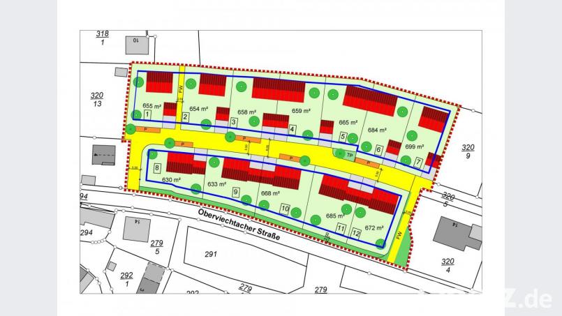 Der Entwurf für den Bebauungsplan &quot;Am Kohlbuch II&quot;. Grafik: Architekturbüro Hubert Liebl/exb