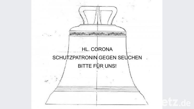 Die neue Glocke für die St.-Anna-Kapelle in Nasnitz wird 42 Kilogramm schwer sein, einen Durchmesser von knapp 40 Zentimeter haben und der heiligen Corona geweiht werden. Bild: Pfarrei Michelfeld