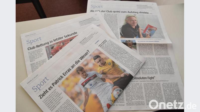 Die Leser haben sich umstellen müssen: Unsere Sportseiten sind seit einiger Zeit im letzten Buch der Zeitung zu finden. Bild: Andreas Royer