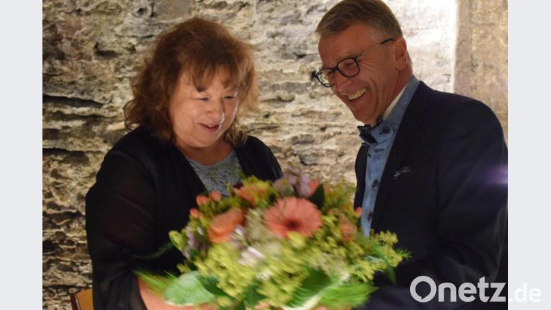 Olga Luft erhielt die Ehrenmedaille in Gold der Stadt Tirschenreuth. Die Zahl der Inhaber ist auf jeweils 15 lebende Persönlichkeiten begrenzt. Bild: szl
