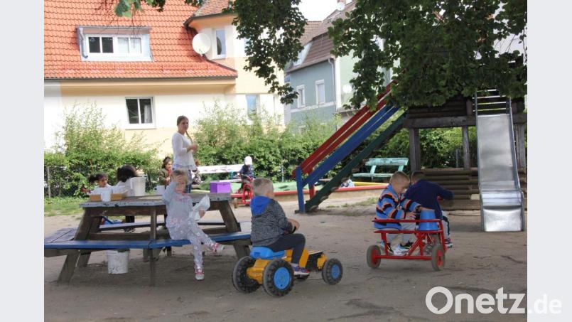 Mit der Gebäudesanierung des ehemaligen Kindergartens Hl. Dreifaltigkeit erfolgt auch die Neugestaltung der Außenanlage vom zukünftigen „Haus der Kinder Hl. Dreifaltigkeit“. Bild: ads