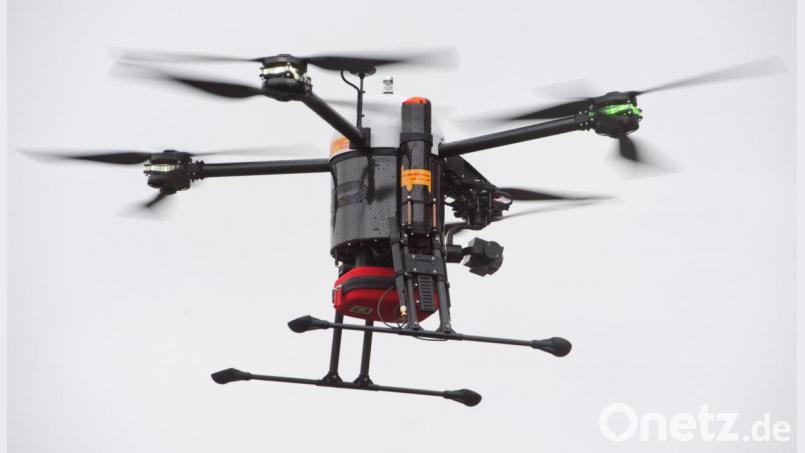 Eine Drohne im Einsatz. Symbolbild: Stefan Sauer/dpa