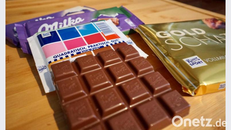 Kennzeichnend für diese Schokolade: Die quadratische Form. Bild: Alexander Blum/dpa