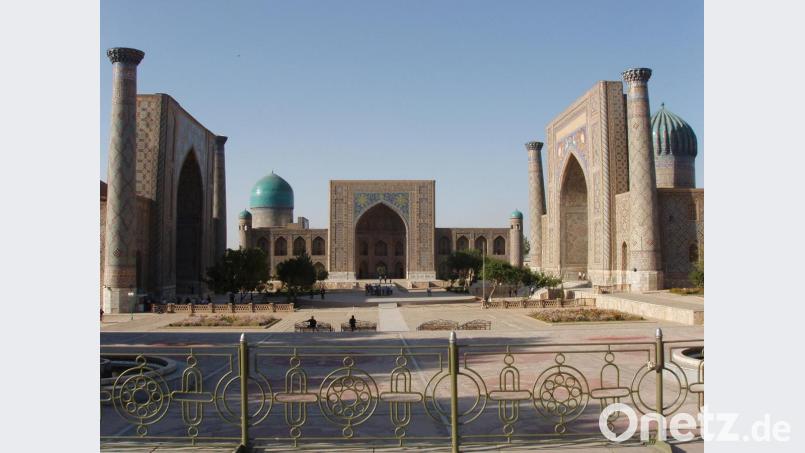 Der Registan in Samarkand gehörte zu den Urlaubszielen der Kamms. Bild: Helga Kamm