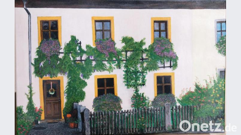 Das Bild vom Speinsharter Klosterhofanwesen Diepold fasziniert nicht nur Künstlerin Ines Zeitzer. Bild: do