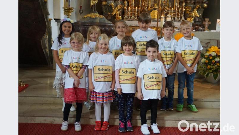 Auch diese zehn Vorschüler des städtischen Kindergartens freuen sich schon auf die Schule. Bild: njn