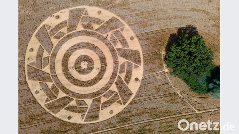 Ein Kornkreis in einem Feld in der Nähe von Pähl. Bild: Sven Hoppe/dpa