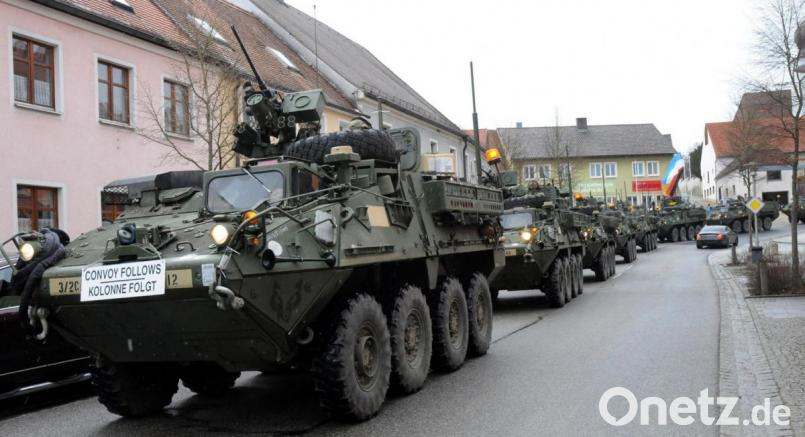 Die Stryker-Radpanzer haben der Vilsecker Einheit ihren Namen gegeben. Gut möglich, dass die Einheit die Oberpfalz nun wieder verlässt. Bild: Stephan Huber