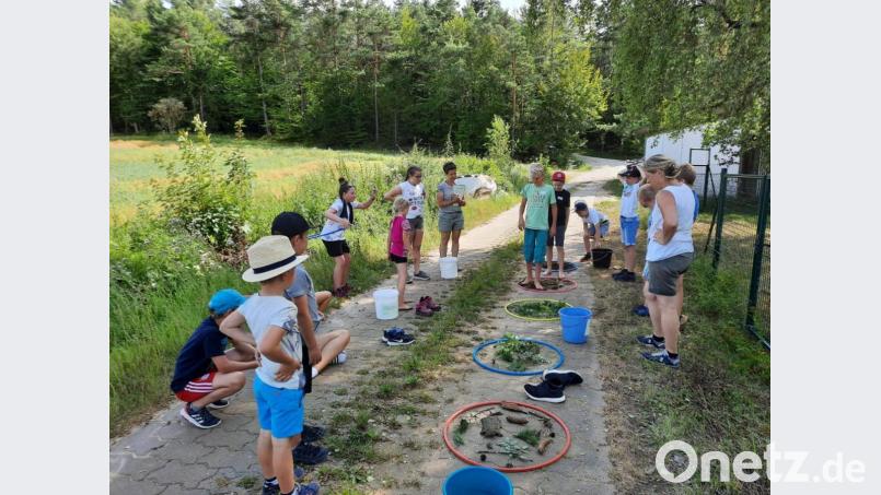 Beim Ferienprogramm des Obst- und Gartenbauvereins Fürnried waren für die Kinder viele Aufgaben vorbereitet. Bild: Kerstin Bodendörfer/exb