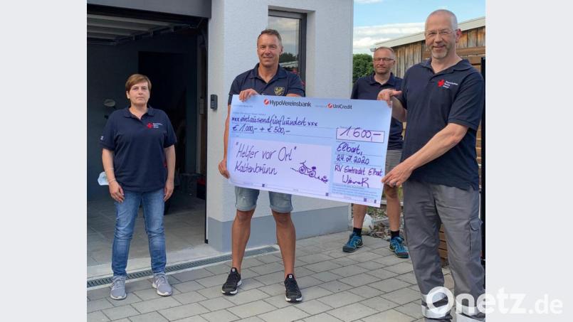 Die Mitglieder des RV Eintracht Elbart sind fleißig geradelt und haben mit einer Aktion für die Helfer vor Ort Kaltenbrunn Spenden gesammelt. Bild: exb