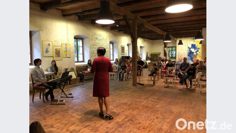 Das Publikum verfolgte die Darbietungen der beiden Künstler aus Japan. Bild: Johann Maierhofer