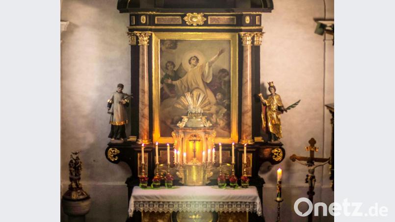 Das Hochaltarbild der Expositurkirche Sankt Laurentius in Gaisthal Bild: muk