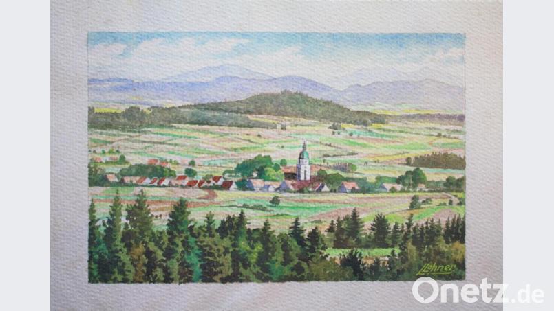 So sah der Kunstmaler Lorenz Lehner einst Winklarn aus der Perspektive von der Höhenstraße am Johannisberg aus. Bild: lg