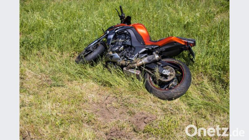 Am Motorrad ist laut Polizei nur geringer Schaden entstanden. Bild: dmra