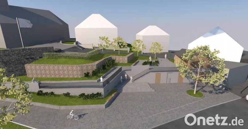 Der Entwurf des Architekturbüros Kuchenreuther für die Neugestaltung des Marktplatzes. Bild: soj