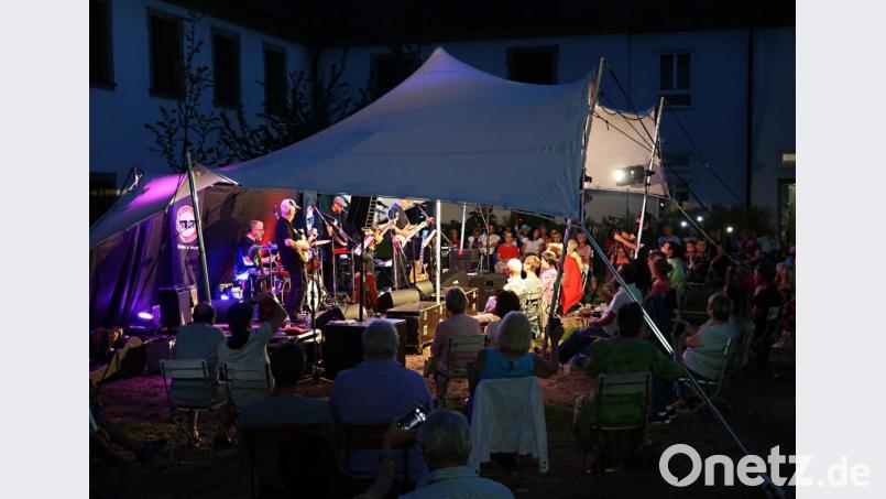 &quot;Back Beat&quot; rockten den Innenhof der Regionalbibliothek mit Herz und Seele. Bild: Kunz