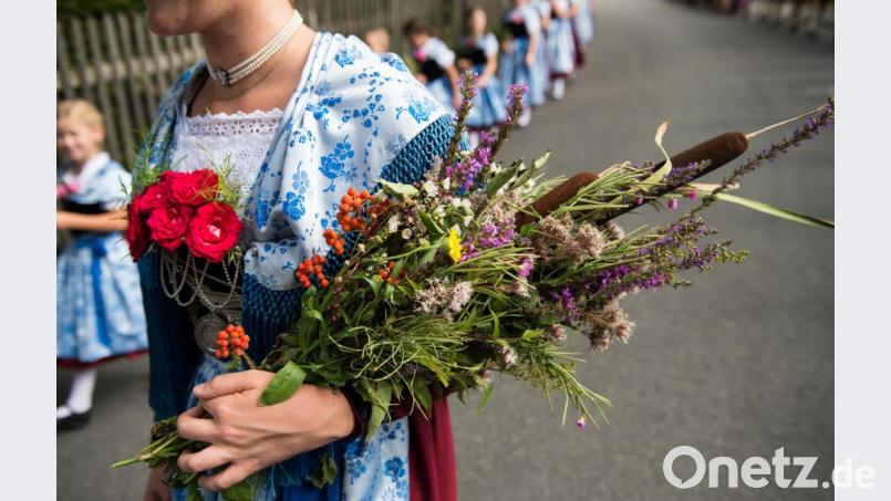 In der Oberpfalz ist in den überwiegend katholischen Gemeinden an Mariä Himmelfahrt ein Feiertag. An diesem Tag ist es Brauch, einen Kräuterbuschen zu binden. Archivbild: Peter Kneffel/dpa