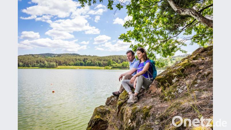 Wandern zwischen Wald und Wasser: Am Eixendorfer See kann eine Rast eingelegt werden.	Bild: Tourismuszentrum Oberpfälzer Wald/Thomas Kujat Bild: Tourismuszentrum Oberpfälzer Wald – Thomas Kujat