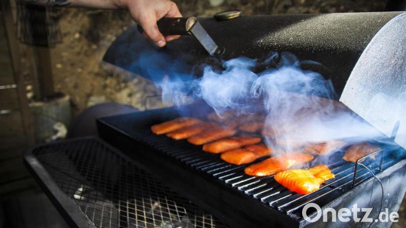 Lachs im Smoker: Wie das geht, lernen Teilnehmer im Kochkurs der Öko-Modellregion Steinwald-Allianz. Bild: njn