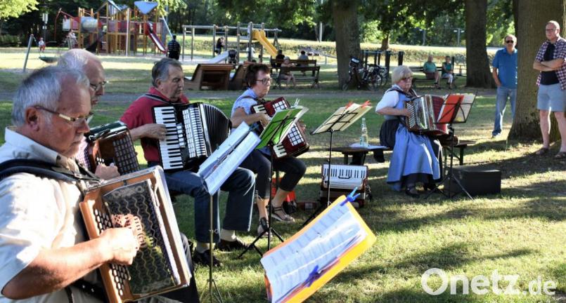 Die Besucher im Stadtpark konnten der Musik lauschen. Bild: rgr