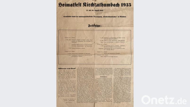 Das Programm des Heimatfests 1935. Repro: ü
