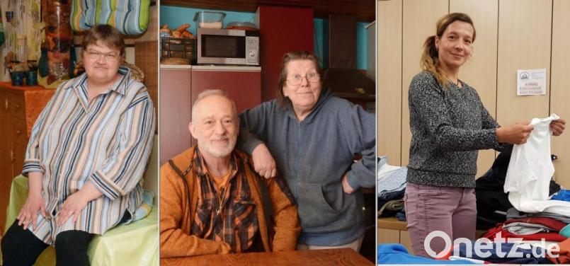 Andrea Gebhard (links) ist Frührentnerin in Weiden, das Ehepaar Franz und Jaroslava Kraus lebt in Waidhaus von neun Euro am Tag, Susanne Menzel zieht in Weiden alleine drei Töchter groß. Sie geben in in unserer Serie in den nächsten Tagen Einblick in ihr Leben mit wenig Geld. 	Bilder: Gabi Schönberger (2) / Sonja Kaute (1) Bild: Gabi Schönberger