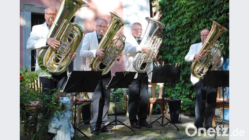 Das Melton Tuba Quartett: das einzige Ensemble seiner Art in Deutschland. Bild: gge