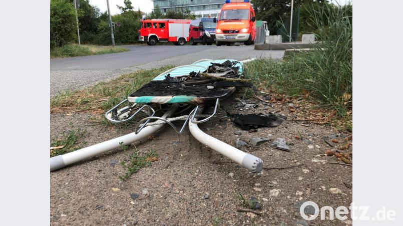 Das Bügelbrett ist verschmort, ansonsten entstand nach Angaben der Polizei kein Schaden bei dem Vorfall im Karl-Heilmann-Block. Bild: Gabriele Schönberger