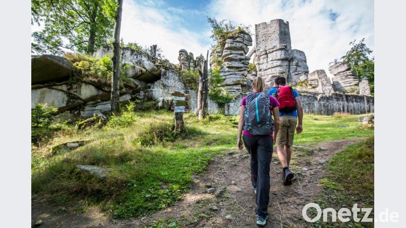 Ein beliebtes Ziel ist die Burgruine Weißenstein. Bild: Tourismusszentrum Oberpfälzer Wald/Thomas Kujat