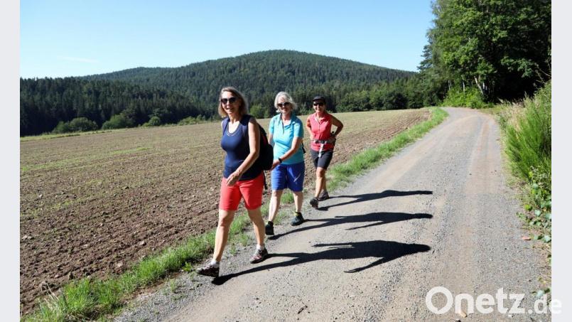 Diese drei Frauen wissen, was ihnen gut tut. Sie gehen öfters auf dem Goldsteig nach Schönbuchen. Bild: Gerhard Götz