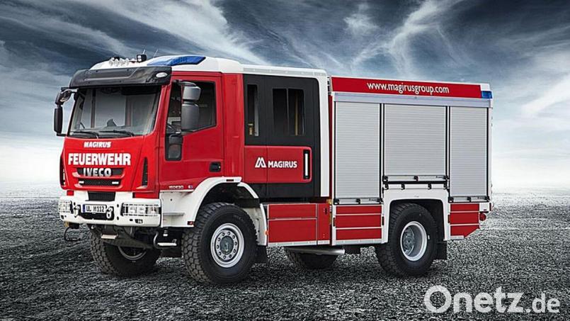 So soll das neue Feuerwehrauto aussehen. Ausgestattet wird es mit modernster Technik sein, war im Marktrat zu hören. Symbolbild: Magirus GmbH/exb