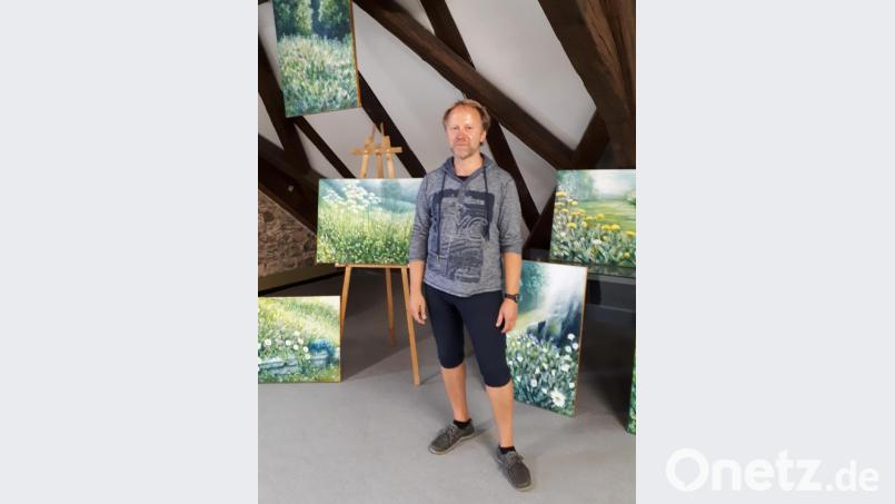 Künstlers Libor Smejkal aus Tschechien zeigt seine Bilder im Deutschen Knopfmuseum. Bild: exb