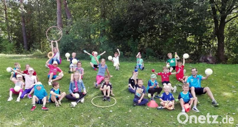 Die Teilnehmer des Ferienprogramms der SpVgg Weigendorf. Bild: exb