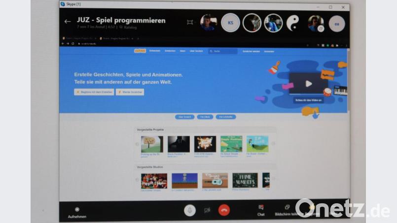 Kursleiter und Kursteilnehmer sahen sich nur auf kleinen Bilder im rechten oberen Teil des Monitors. Bild: Kunz